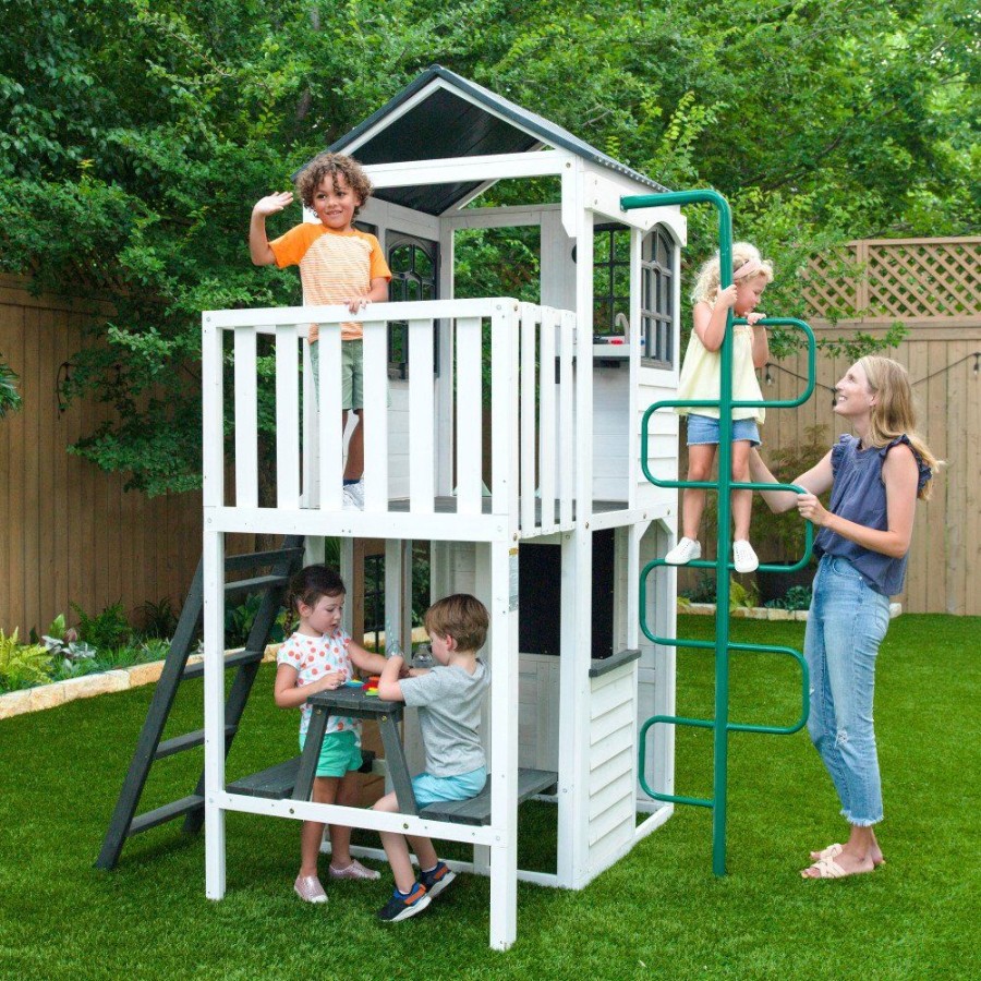 Outdoor Fun Little Dreamers | Kidkraft Woodland View Wooden Playhouse