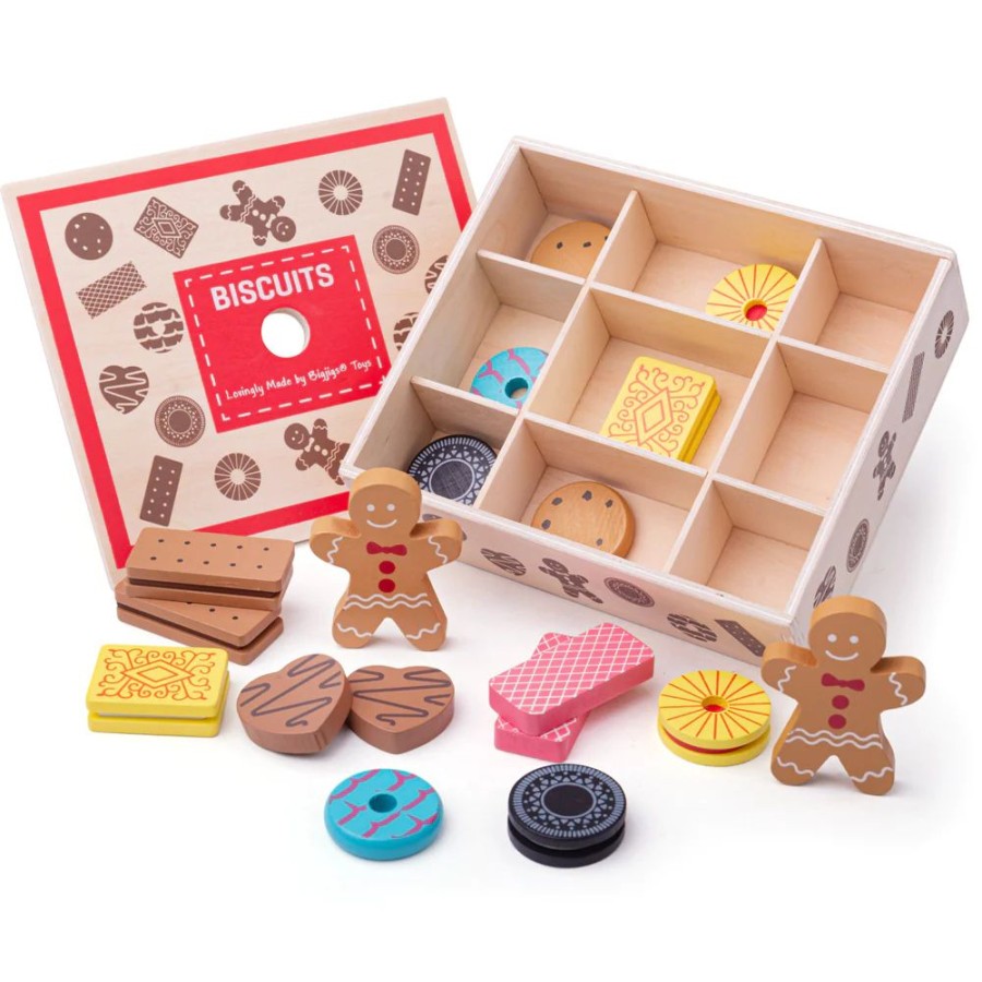 Wooden Toys Little Dreamers | Bigjigs Box Of Biscuits