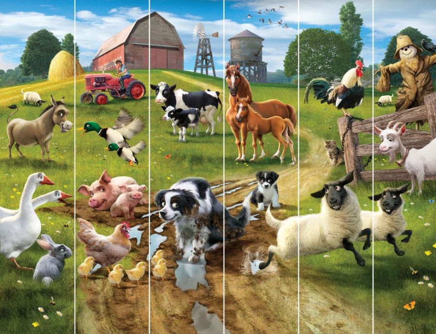 Accessories Little Dreamers | Walltastic Farmyard Fun Wall Mural