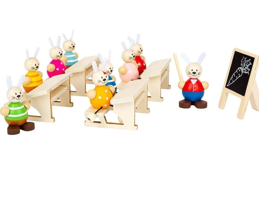 Wooden Toys Little Dreamers | Smallfoot Rabbit'S School Play Set