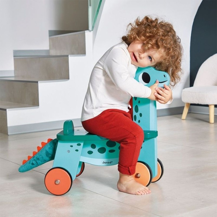 Wooden Toys Little Dreamers | Janod Ride On Dino Portosaurus