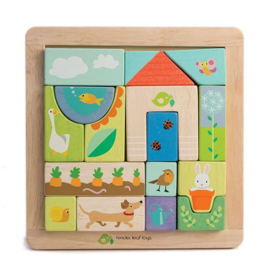 Wooden Toys Little Dreamers | Tenderleaf Toys Garden Patch Puzzle