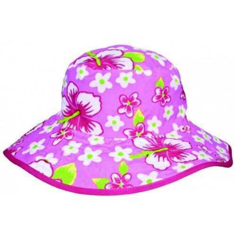 Outdoor Fun Little Dreamers | Baby Banz Reversible Sun Hat 0-2 Years - Pink Hawaii