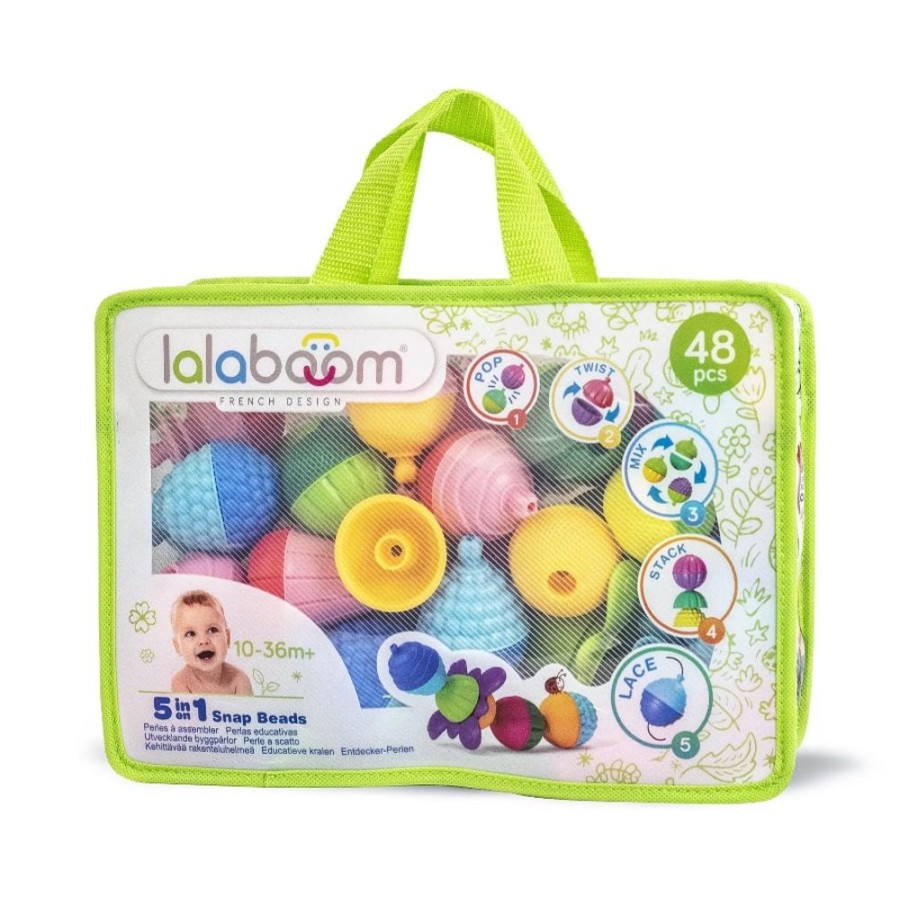 Wooden Toys Little Dreamers | Lalaboom Preschool Educational Beads 48 Piece