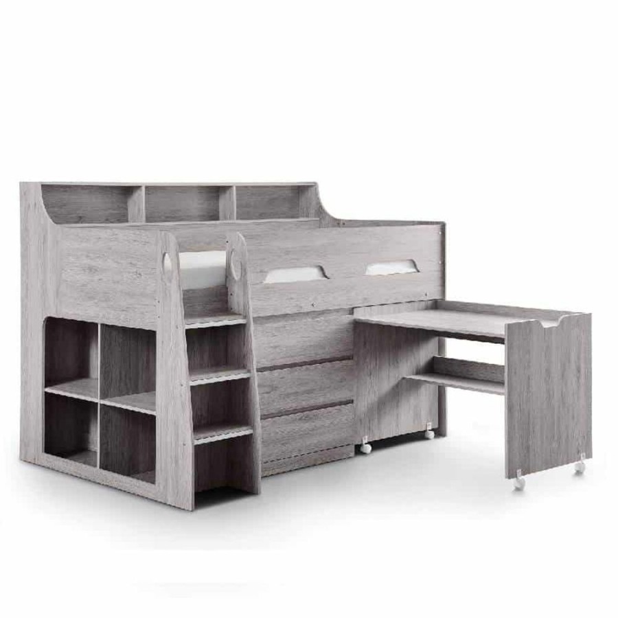 Kids Rooms Little Dreamers | Jupiter Midsleeper / Cabin Bed Grey Oak