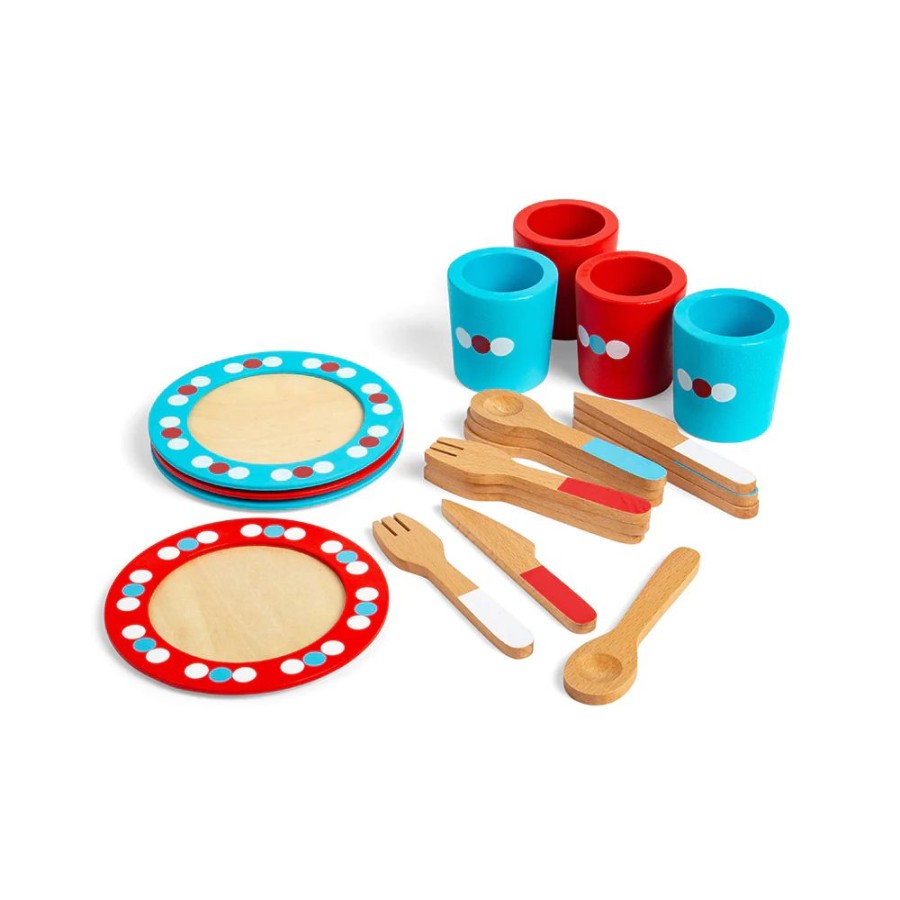 Wooden Toys Little Dreamers | Bigjigs Dinner Service