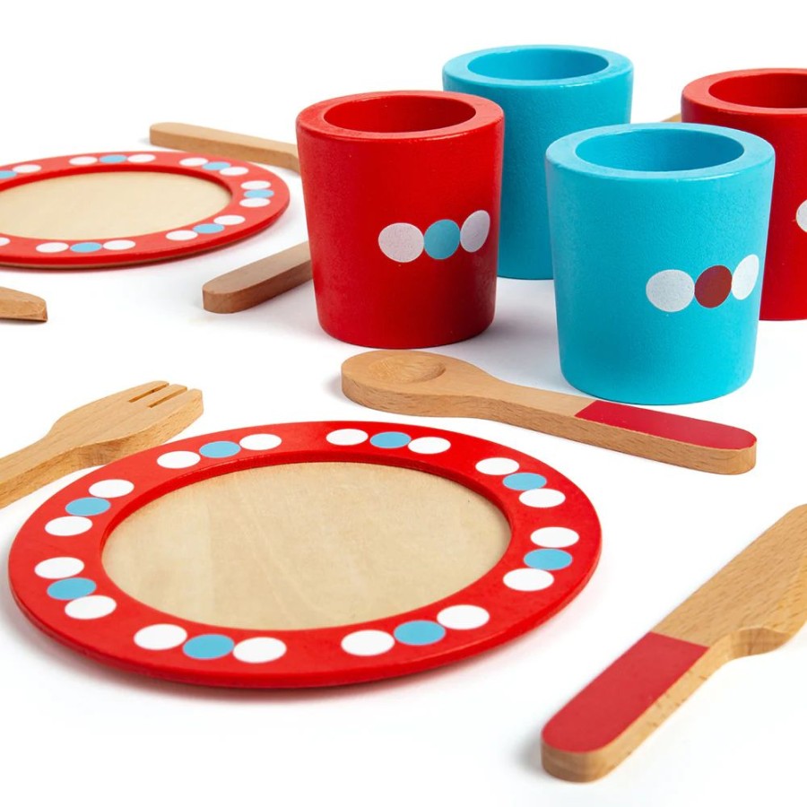 Wooden Toys Little Dreamers | Bigjigs Dinner Service