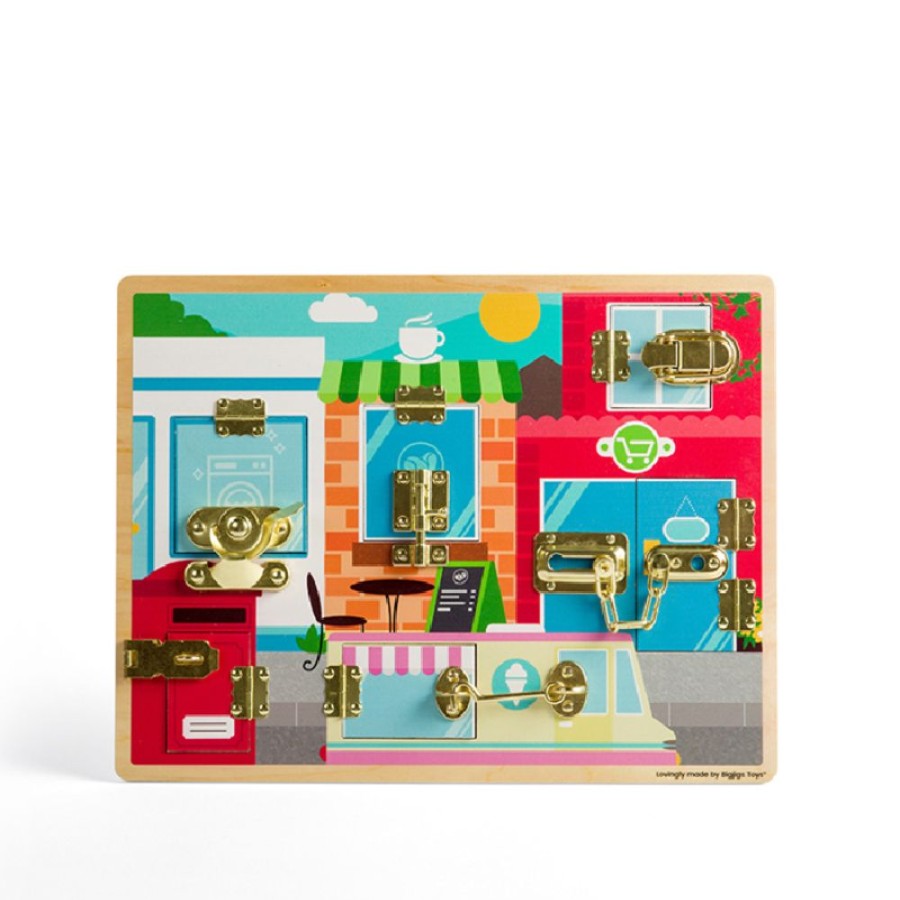 Wooden Toys Little Dreamers | Bigjigs Latches & Catches Board