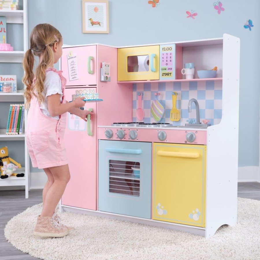 Wooden Toys Little Dreamers | Kidkraft Large Pastel Kitchen