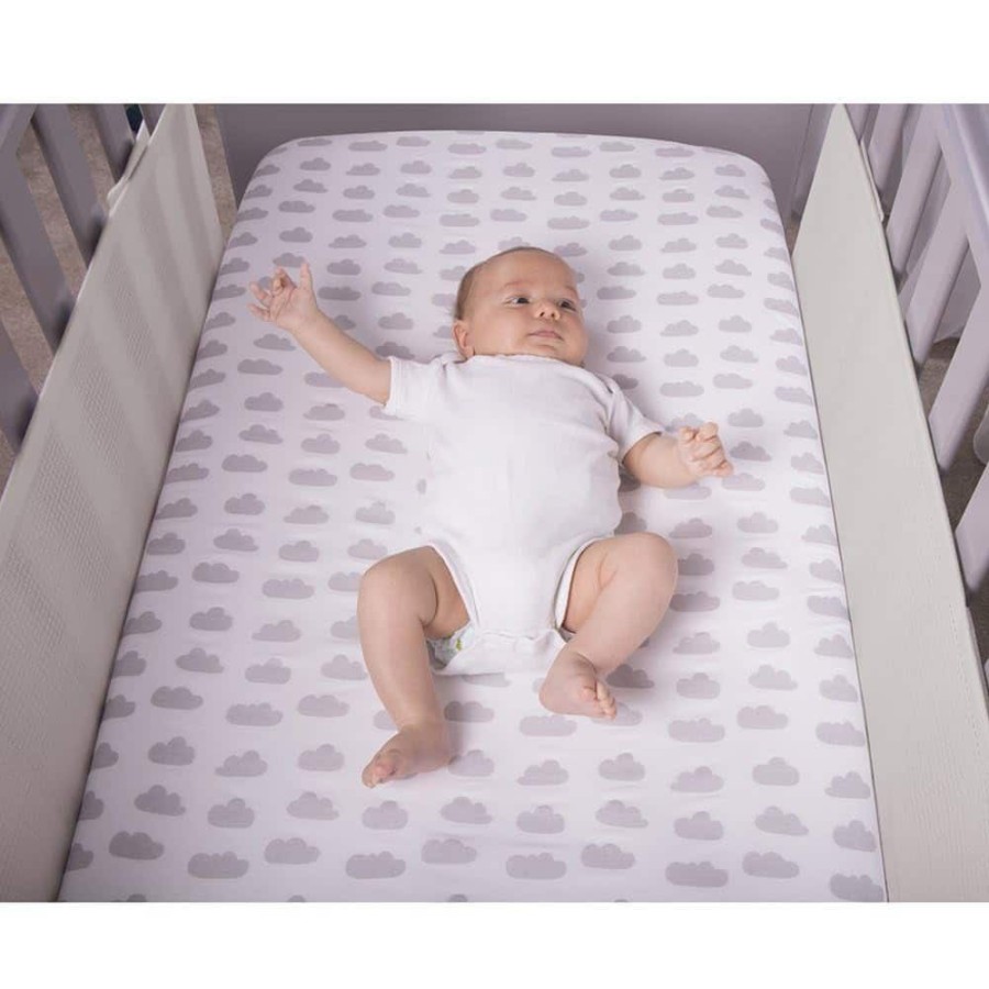 Accessories Little Dreamers | Safe Dreams Cot Wrap 4 Sided Silver Grey