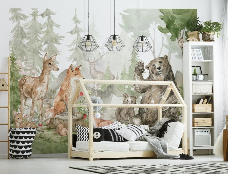 Accessories Little Dreamers | Walltastic Forest Friends Wall Mural