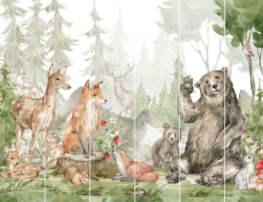 Accessories Little Dreamers | Walltastic Forest Friends Wall Mural