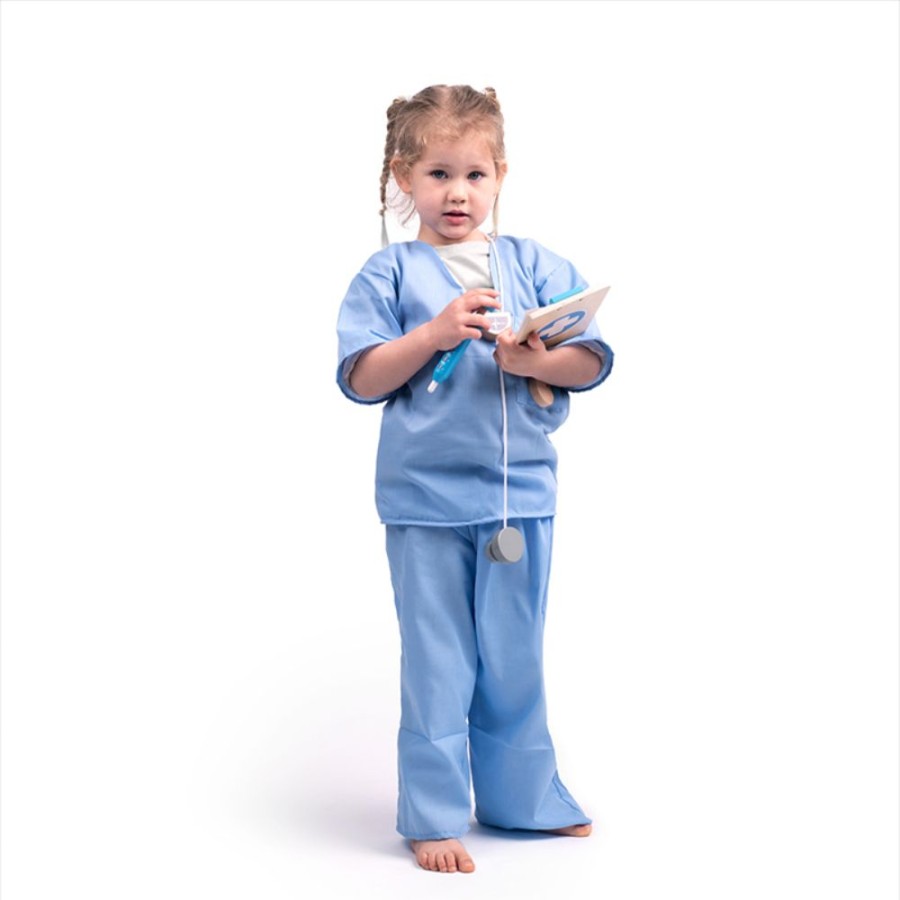 Wooden Toys Little Dreamers | Bigjigs Medic Dress Up Costume