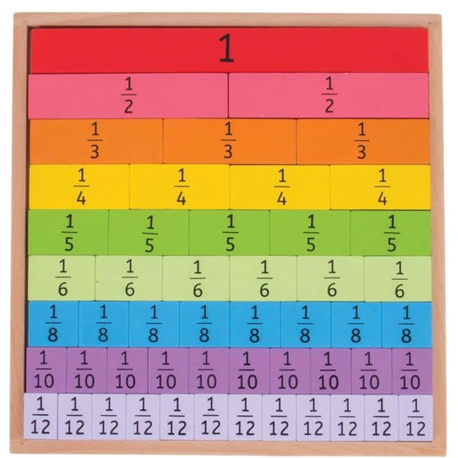 Wooden Toys Little Dreamers | Bigjigs Fractions Tray