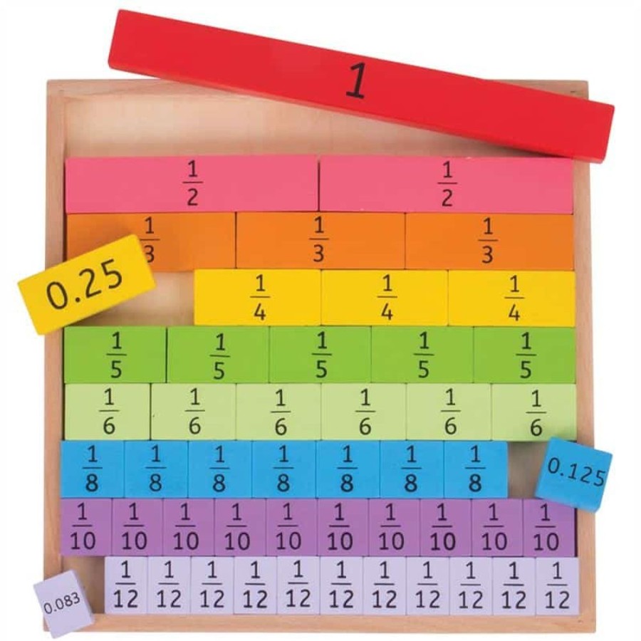 Wooden Toys Little Dreamers | Bigjigs Fractions Tray