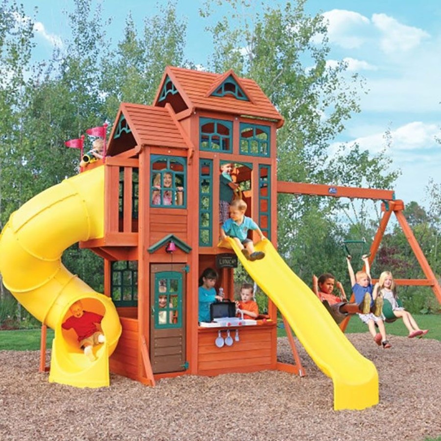 Outdoor Fun Little Dreamers | Kidkraft Canyon Ridge Wooden Play Set