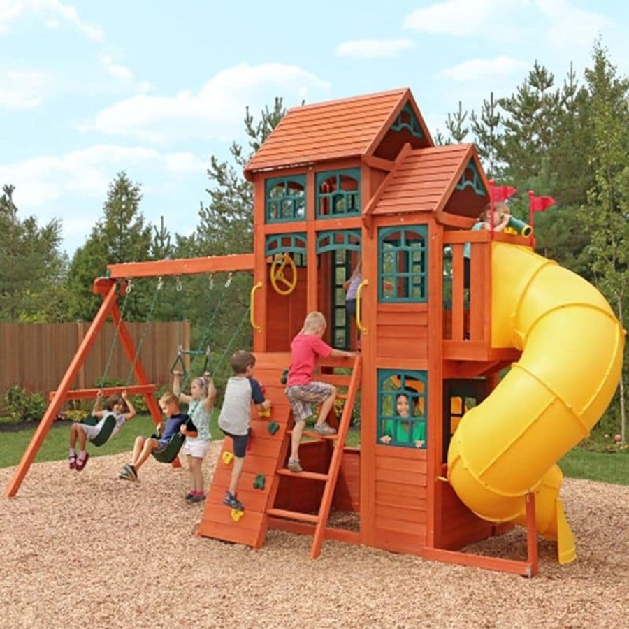 Outdoor Fun Little Dreamers | Kidkraft Canyon Ridge Wooden Play Set